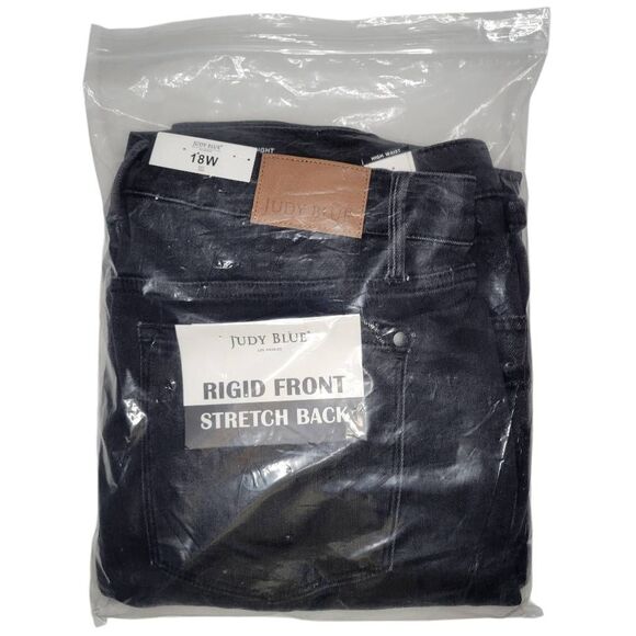 NWT Judy Blue 18W Susannah High Rise Rigid Magic 90s Distressed Straight Jeans - Picture 4 of 8